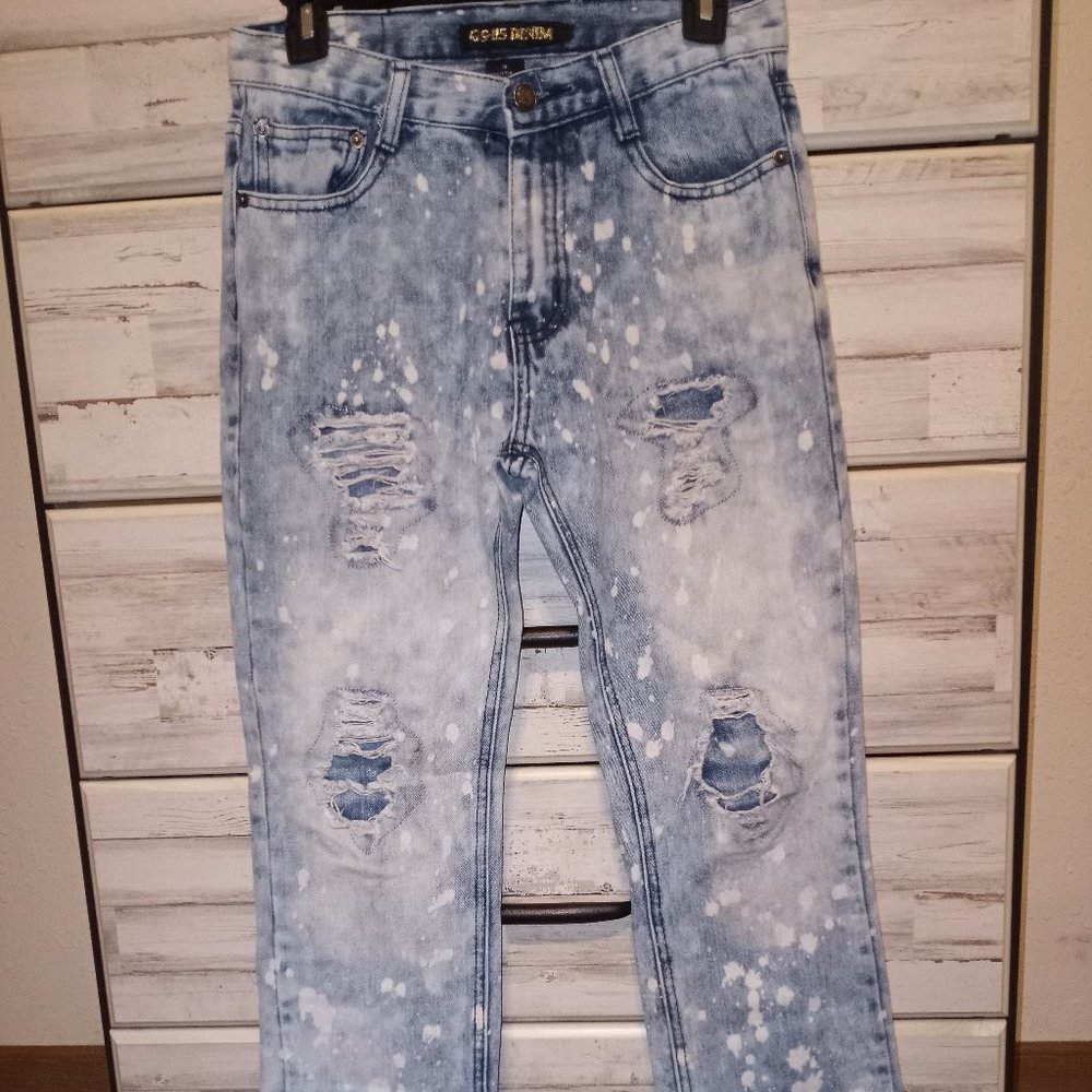 GS- 115 Distressed Denim | 14 Boys